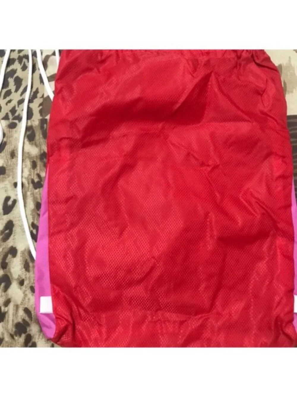 Jansport Red & Pink Vintage Drawstring Bag, Used
